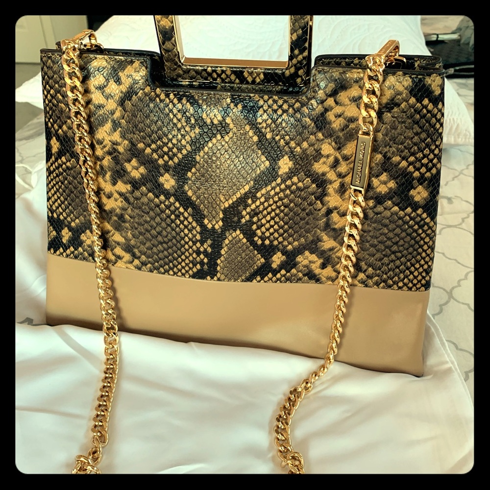 Michael Kors embossed leather handbag